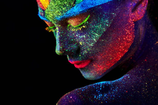 istock Close up UV abstract portrait 1061183212