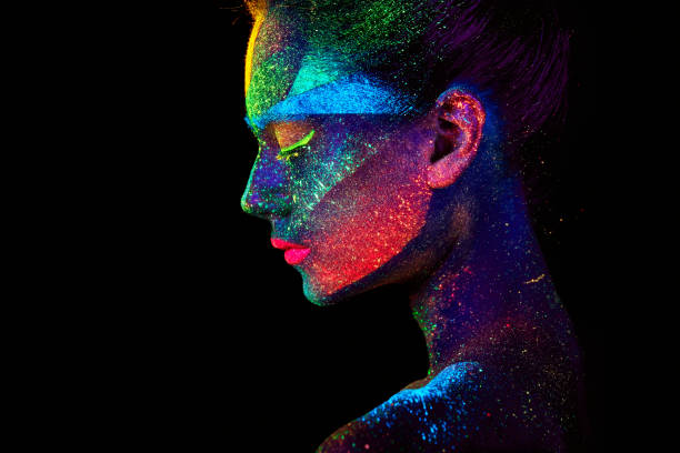 istock Close up UV abstract portrait 1061183352