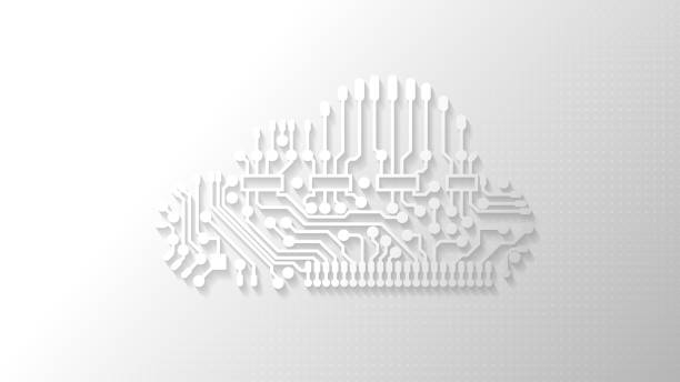 Cloud technology abstract background. Cloud computing technology concept abstract background. Vector illustration. cloud computing background stock illustrations