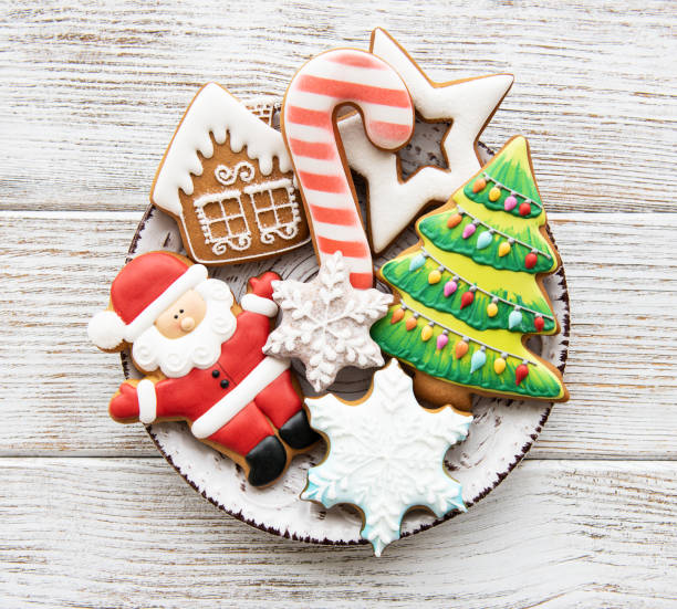 istock Plate with Christmas cookies 1061187192