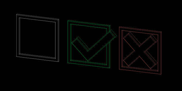 istock Checkmark icons. Tick and cross sign. Vector outline illustration 1061187538