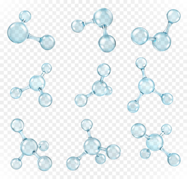 ガラス透明な分子モデル。反射と屈折抽象的な分子形透明な背景に分離されました。ベクトル図 - molecule点のイラスト素材／クリップアート素材／マンガ素材／アイコン素材