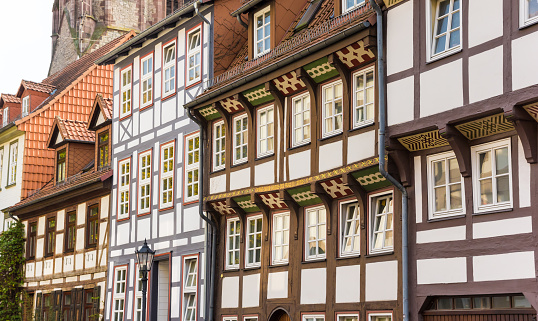 Half timbered houses in the historic center of Gottingen, Germany