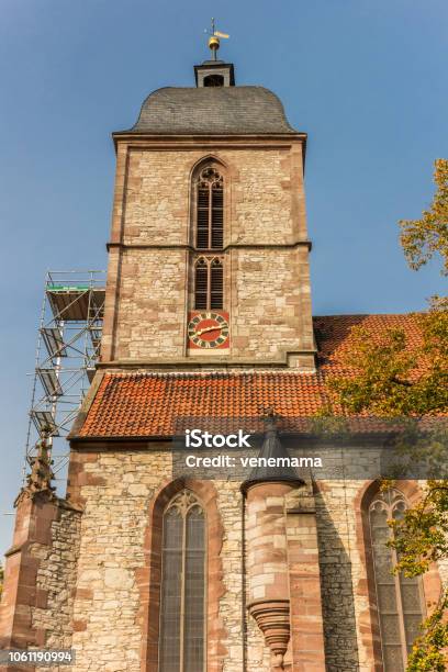 Tower Of The St Albani Church In Gottingen Germany Stock Photo - Download Image Now