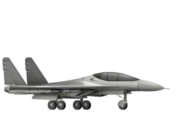 istock fighter, interceptor with fictional design - isolated object on white background. 3d illustration 1061193640