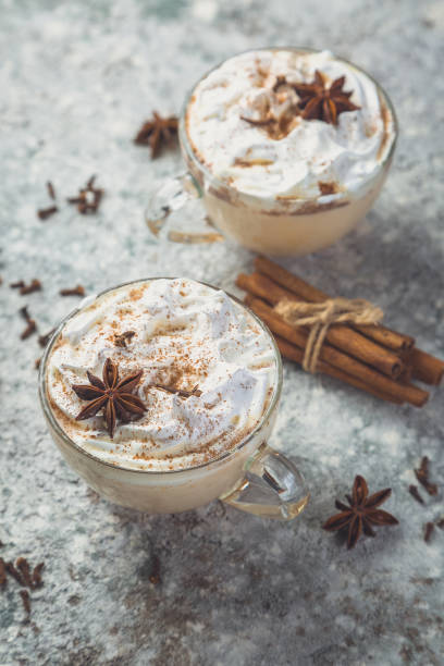 istock Chai latte and ingredients on concrete background 1061197590