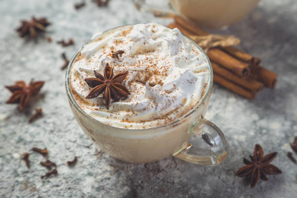 istock Chai latte and ingredients on concrete background 1061197592