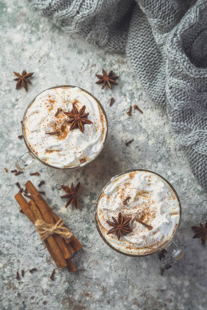 istock Chai latte and ingredients on concrete background 1061197636