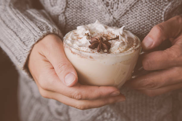 istock Hands holding cup of chai latte 1061197638