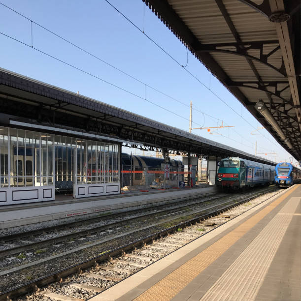 istock Arriving trains at the railway station. 1061198038