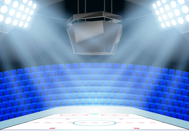 istock Backgrounds of ice hockey arena 1061198338
