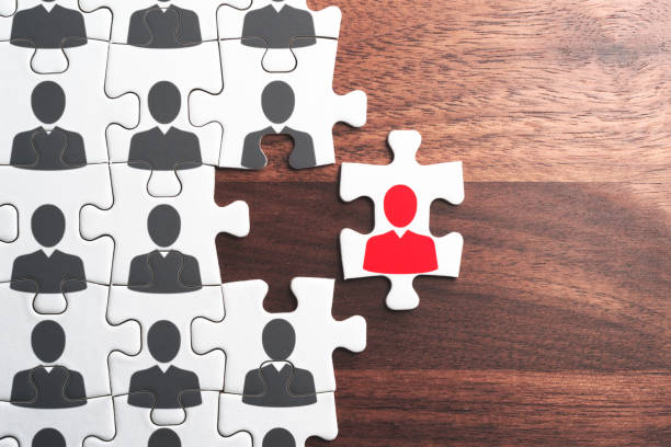 istock Human resource management. Selecting person for organization. 1061204434