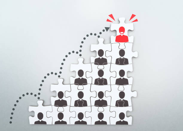 istock Career development and promotion concept. Going and standing on height. 1061204460