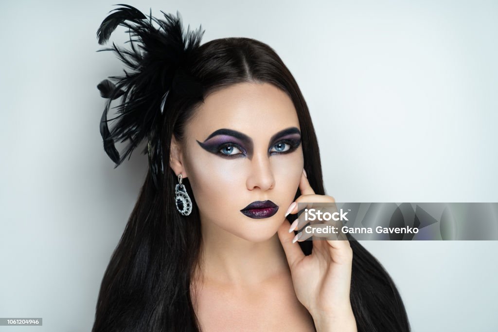 Girl Bright Make Up Stock Photo - Download Image Now - Eye, Halloween,  Beauty Product - iStock