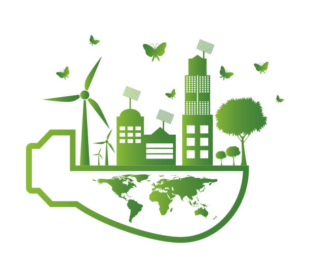 istock Ecology concept,the world is in the energy saving light bulb green,vector illustration 1061207650