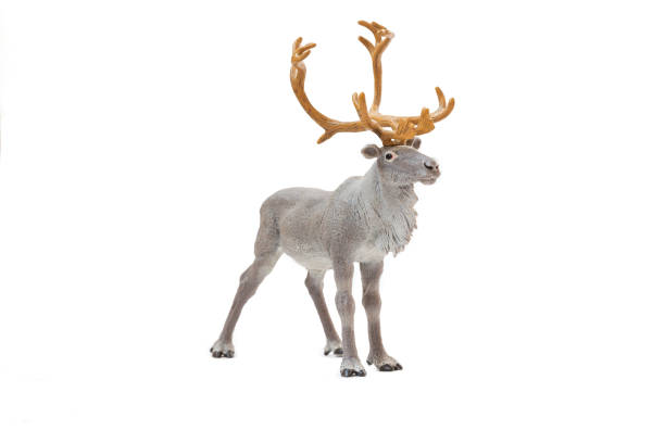 istock Figurine of a deer on a white background. Element for Christmas, New Year. Side view 1061216954