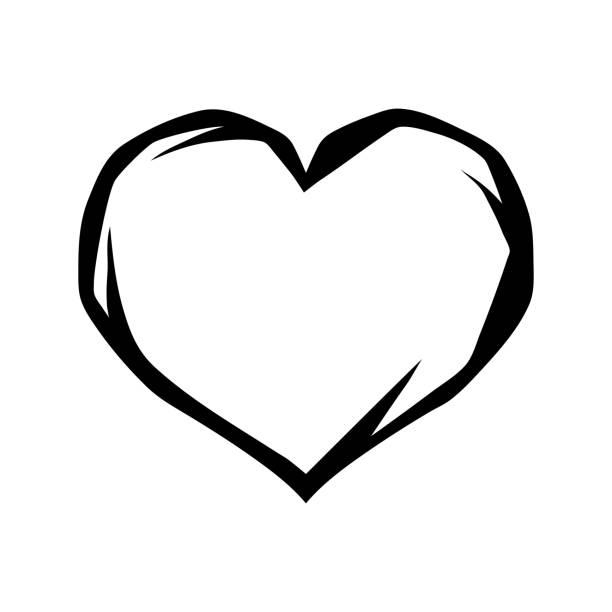 Black heart tattoo symbol. Black heart tattoo symbol. Icon or illustration on white background. gothic heart backgrounds stock illustrations