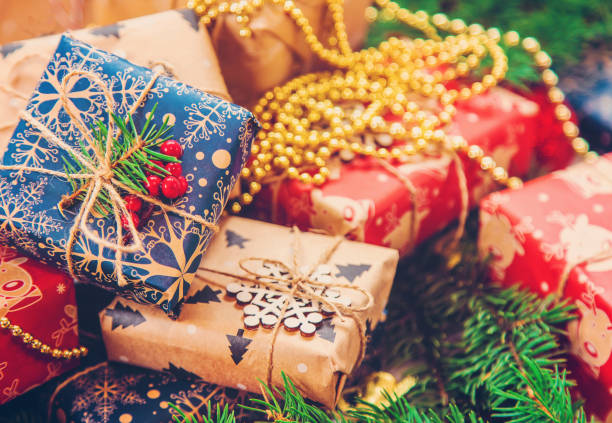 istock Christmas background. happy New Year. Selective focus 1061224040