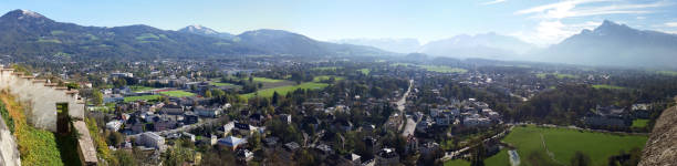 istock Panoramic High Angle View of Salzburg 1061224186