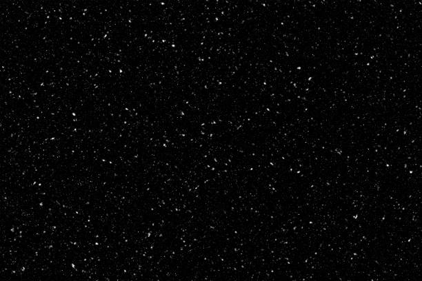 istock Falling snow on black background. Winter background in pure dark. Heavy snow. 1061224190