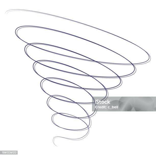 Tornado Icon Tornado Symbol Stock Illustration - Download Image Now - Tornado, Striped, Cyclone