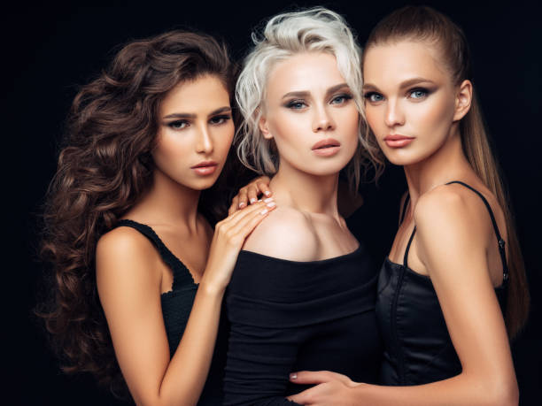 istock Three beautiful girls with a natural make-up 1061226762