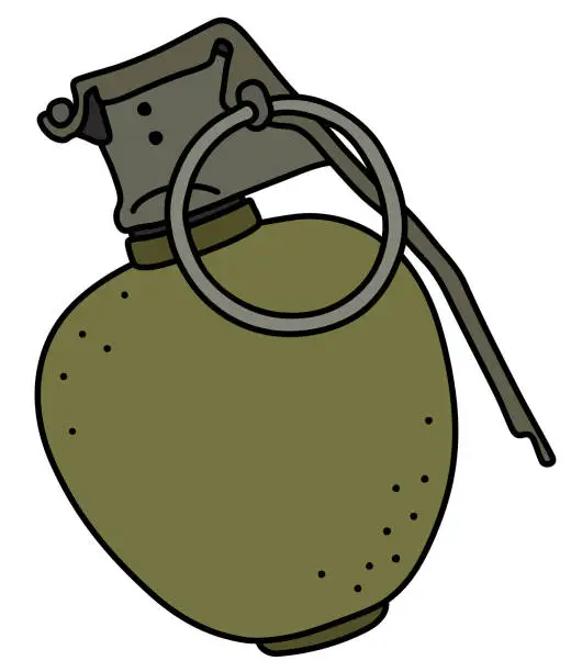 Vector illustration of The old offensive hand grenade