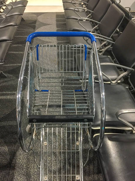 istock Metal shopping trolley 1061236566