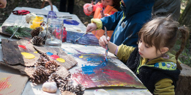 istock Group of children doing painting 1061236654