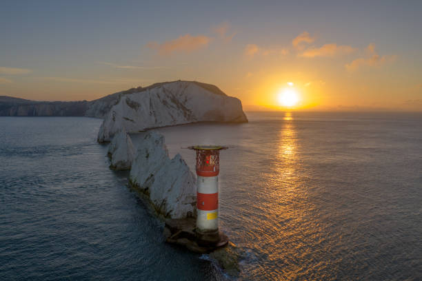 istock The needles lighthouse isle of wight sunrise 1061244634