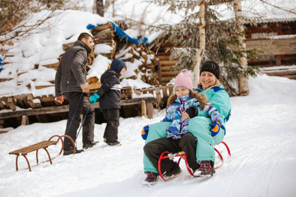 istock Happy family on winter vacation 1061249602