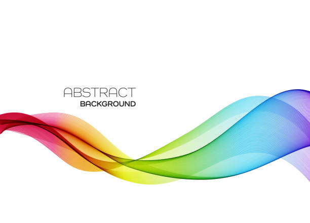 абстрактный красочный векторный фон, волна потока цвета для дизайна брошюры, веб-сайт, флаер. - spectrum stock illustrations