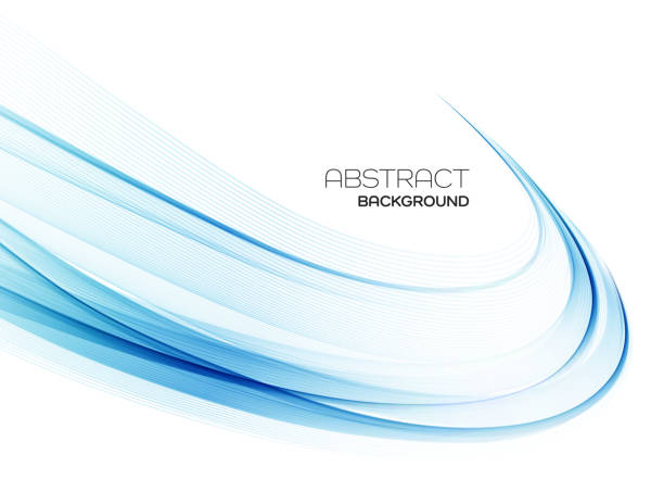 abstrakte bunte vektor hintergrund, farbe welle für gestaltung broschüre, website, flyer. - abstract wave blue lines stock-grafiken, -clipart, -cartoons und -symbole