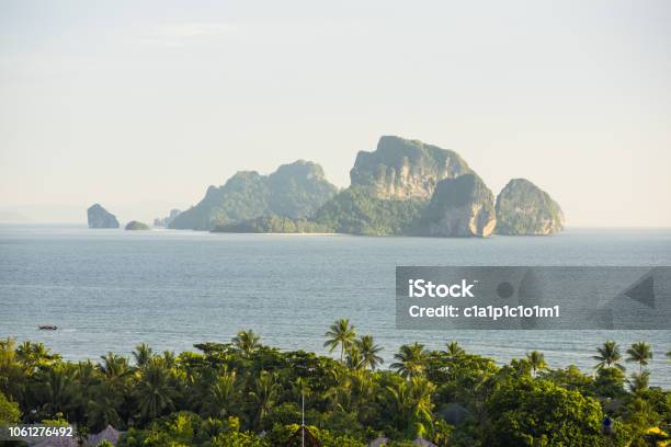 The Scenic View On A Sea With Islands And The Cliffs Stock Photo - Download Image Now