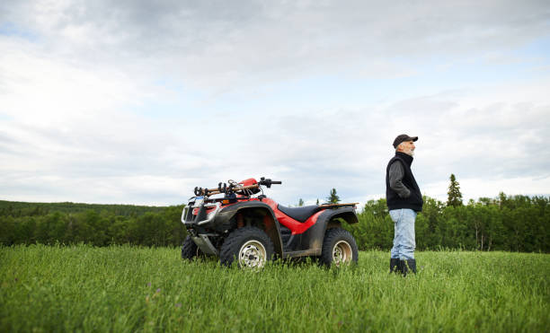 istock Making a few stops around his farmland 1061277476