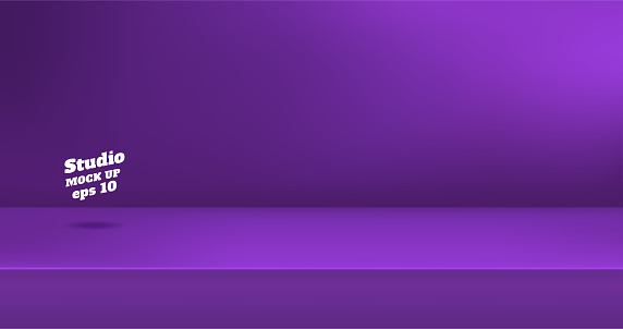 Vector,Empty vivid purple color studio table room background ,product display with copy space for display of content design.Banner for advertise product on website