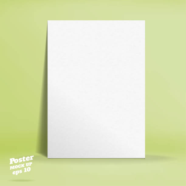 istock Vector of White paper poster in pastel colorful lime light green studio room,Template mock up for display of design or your content ,Business presentation . 1061285950