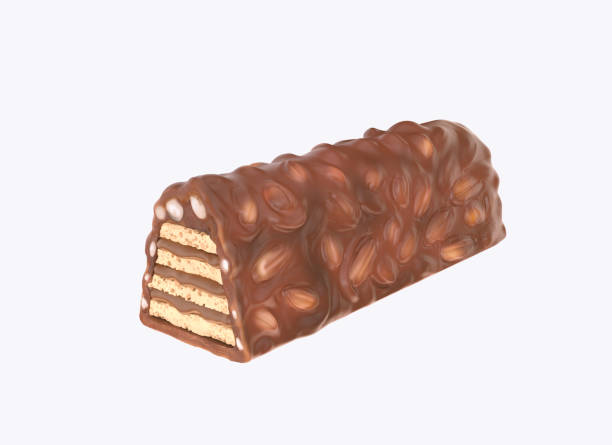 istock chocolate bar with nuts coated on Crispy wafer. 1061286532