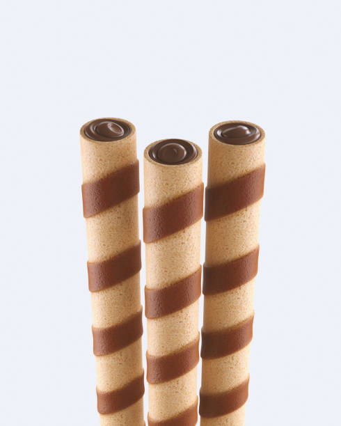 crispy cream filled wafer Roll sticks With Cocoa or Chocolate.