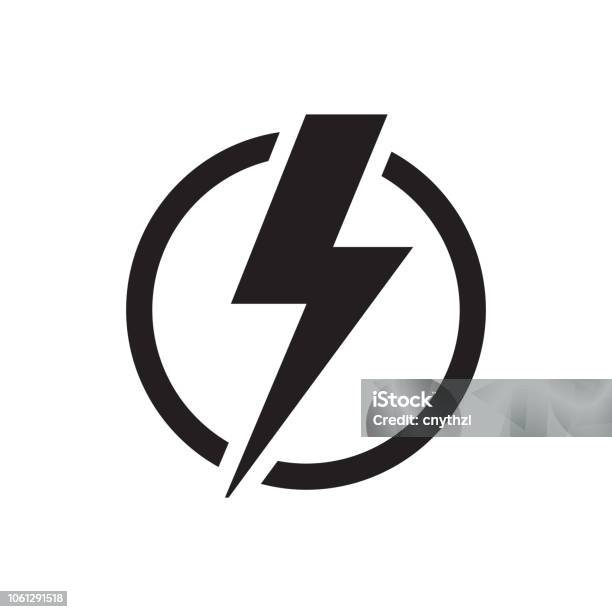 Lightning Isolated Vector Icon Electric Bolt Flash Icon Power Energy Symbol  Thunder Icon Circle Concept Stock Illustration - Download Image Now - iStock