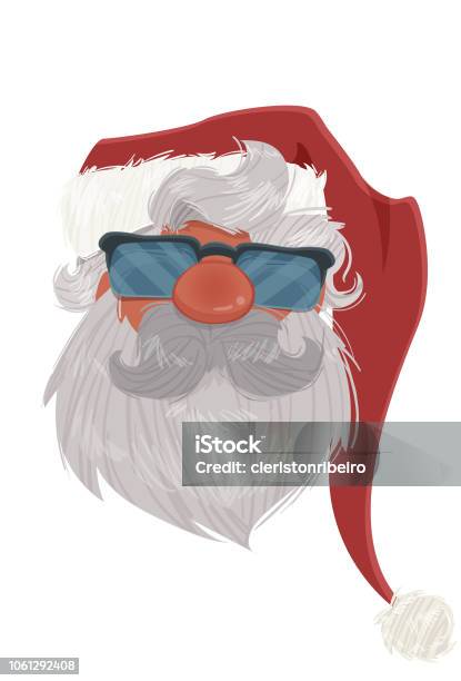 Head Santa Claus Stock Illustration - Download Image Now - Adult, Cartoon, Celebration