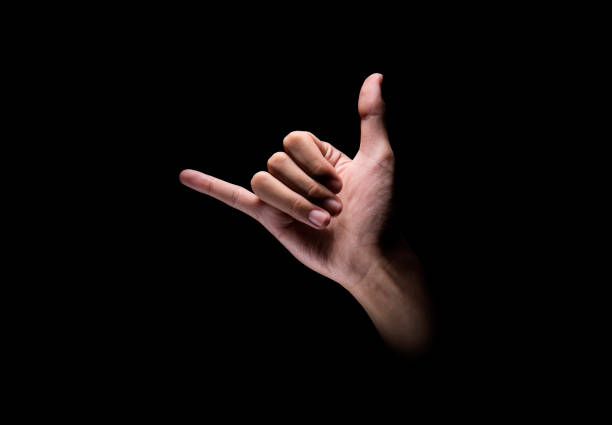 istock Male hands with language gesture sign 1061296060