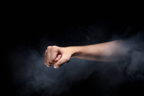 istock Male hands with fist gesture 1061296144