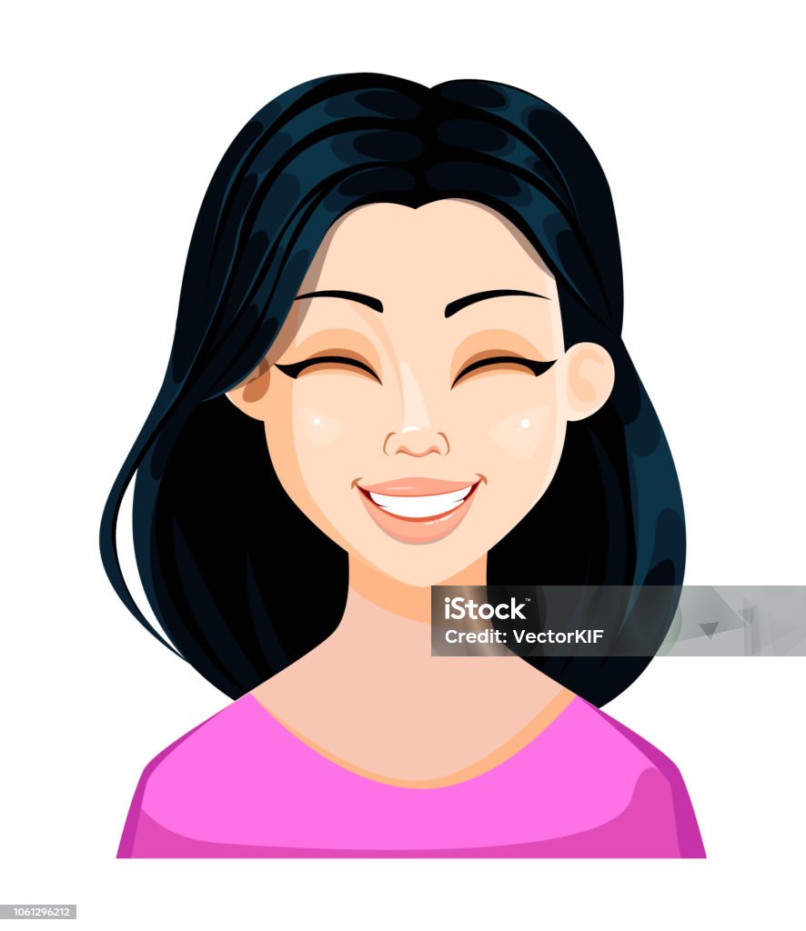 Biểu Cảm Khuôn Mặt Của Người Phụ Nữ Xinh Đẹp Hình minh họa Sẵn có ...