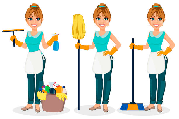 5,876 Cleaning Lady Cartoon Stock Photos, Pictures & Royalty-Free Images -  iStock