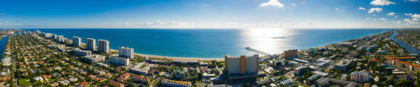 Aerial panorama Deerfield Beach Florida