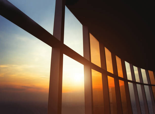 istock Window in business building, modern office. 1061302988