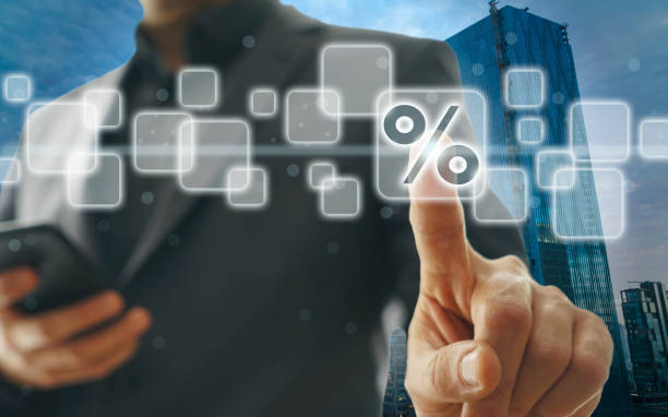 istock Businessman Pressing Percentage Symbol 1061303480