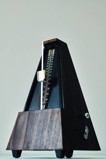 istock vintage metronome, on a gray background. 1061308520