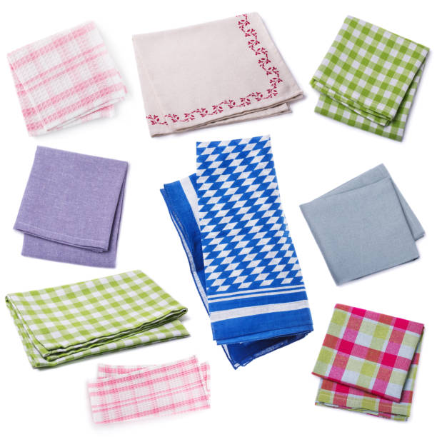 istock Set of various napkins isolated on white background 1061308612